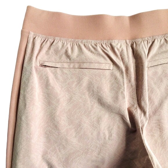 Athleta Brooklyn Textured Ankle Pants Grain Camo Mocha Latte Size 10 - Picture 8 of 17